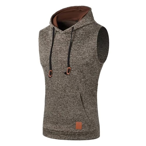Men sleeveless hoodie tank - sleeveless,